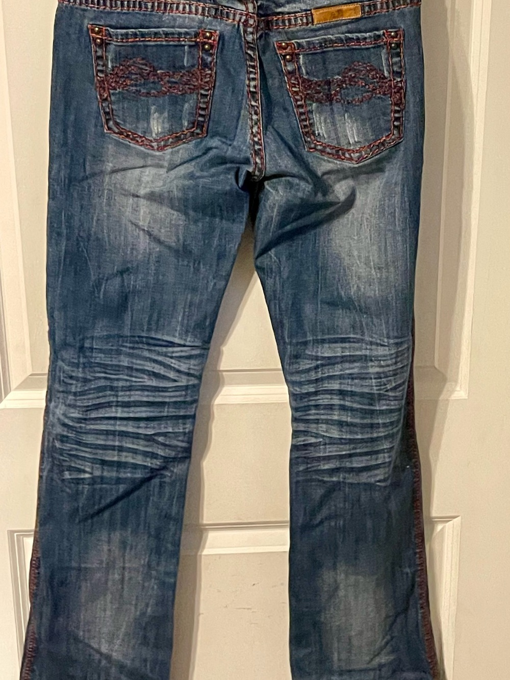 Cowgirl Tuff Y2K Embroidered Bootcut Jeans 28x33 Western Studded
